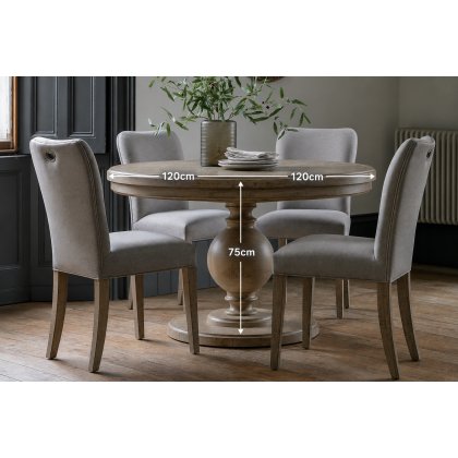 Gallery Direct Vancouver Rustic Pine Round Extending 120-160cm Dining Table Gallery Direct Vancouver Rustic Pine Round Extending 120-160cm Dining Table