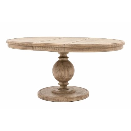 Gallery Direct Vancouver Rustic Pine Round Extending 120-160cm Dining Table Gallery Direct Vancouver Rustic Pine Round Extending 120-160cm Dining Table