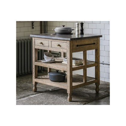 Gallery Direct Vancouver Rustic Pine Small Kitchen Island with Marble Top Gallery Direct Vancouver Rustic Pine Small Kitchen Island with Marble Top
