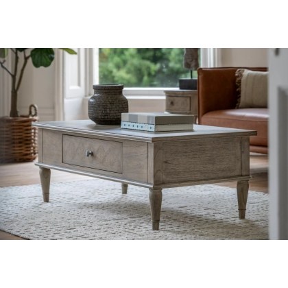 Gallery Direct Rustique French Colonial Push Drawer Coffee Table Gallery Direct Rustique French Colonial Push Drawer Coffee Table