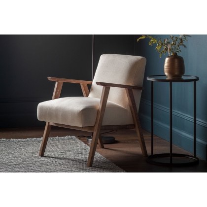 Gallery Direct Neyland Natural Linen Fabric Armchair Gallery Direct Neyland Natural Linen Fabric Armchair