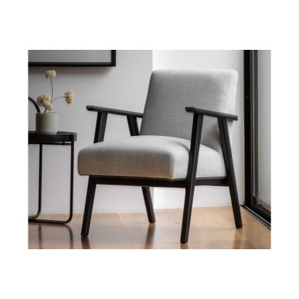 Gallery Direct Neyland Mottled Stone Fabric Armchair Gallery Direct Neyland Mottled Stone Fabric Armchair