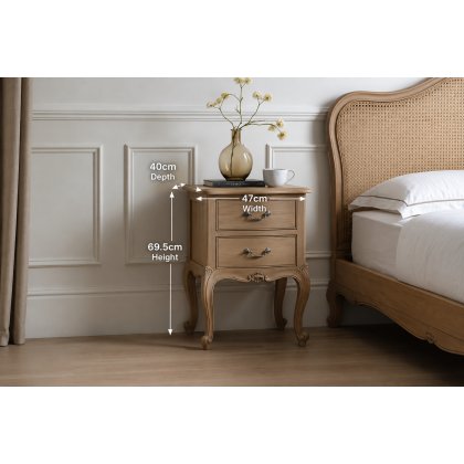Gallery Direct Chic Weathered Bedside Table Gallery Direct Chic Weathered Bedside Table