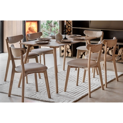 Gallery Direct Hatfield Natural Oak 150cm Large Rectangular Dining Table