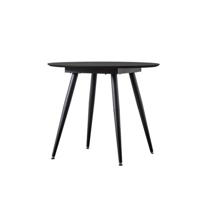 Gallery Direct Astley 90cm Round Black Oak Dining Table Gallery Direct Astley 90cm Round Black Oak Dining Table