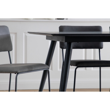 Gallery Direct Astley 160cm Dining Table Set & x4 Chalkwell Chairs