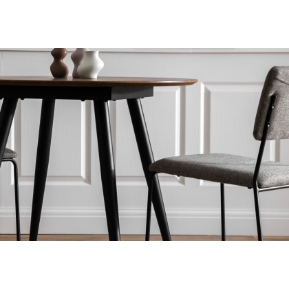 Gallery Direct Astley 90cm Round Dining Table Set & x2 Chalkwell Chairs