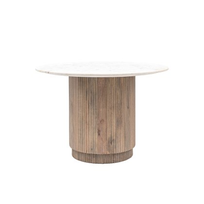 Gallery Direct Marmo Mango Wood Round Dining Table with Marble Top Gallery Direct Marmo Mango Wood Round Dining Table with Marble Top
