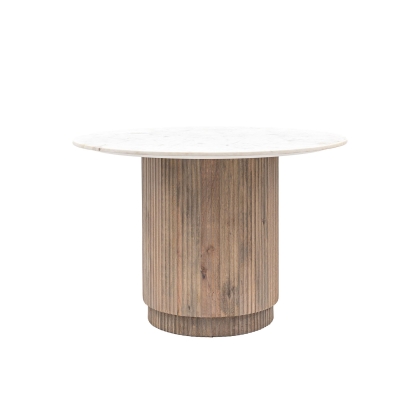 Gallery Direct Marmo Mango Wood Round Dining Table with Marble Top