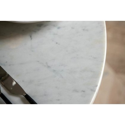 Gallery Direct Soho Mango Wood Round Dining Table with Marble Top Gallery Direct Soho Mango Wood Round Dining Table with Marble Top