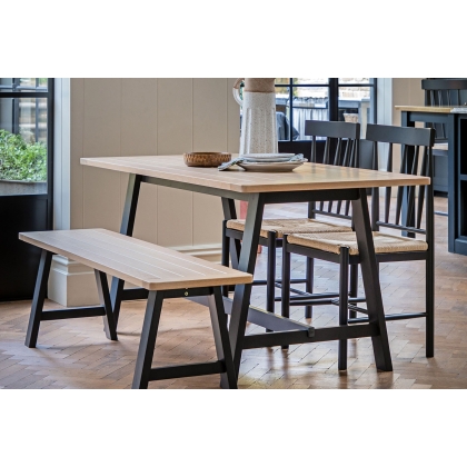 Gallery Direct Eton Painted Meteor 160cm Trestle Table