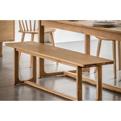 Gallery Direct Craft Natural Oak Dining Bench