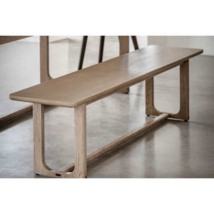 Gallery Direct Craft Smoked Oak Dining Bench