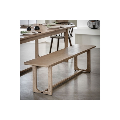 Gallery Direct Craft Smoked Oak Dining Bench