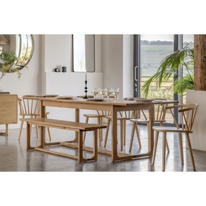 Gallery Direct Craft Natural Oak Extending Dining Table