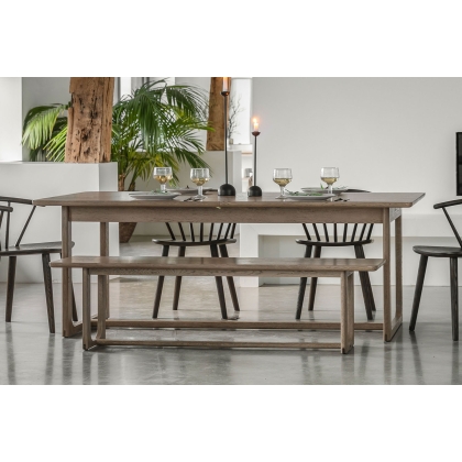 Gallery Direct Craft Smoked Oak Extending Dining Table