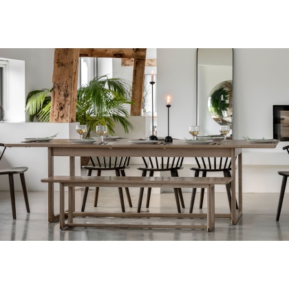 Gallery Direct Craft Smoked Oak Extending Dining Table