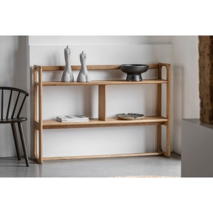 Gallery Direct Craft Natural Oak Small Open Display Unit Gallery Direct Craft Natural Oak Small Open Display Unit