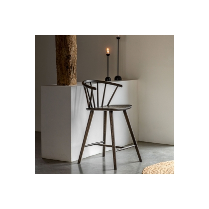 Gallery Direct Craft Smoked Oak Barstool