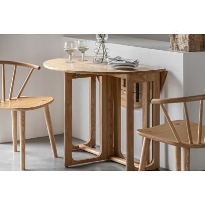 Gallery Direct Craft Natural Oak Folding Dining Table