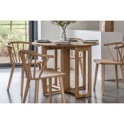 Gallery Direct Craft Natural Oak Folding Dining Table