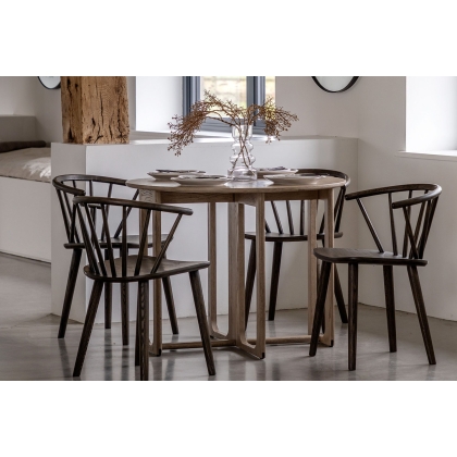 Gallery Direct Craft Smoked Oak Folding Dining Table