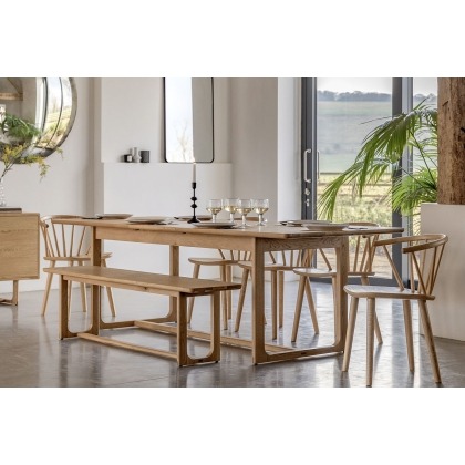 Gallery Direct Craft Natural Oak Extending Dining Table Set & 6 Chairs Gallery Direct Craft Natural Oak Extending Dining Table Set & 6 Chairs