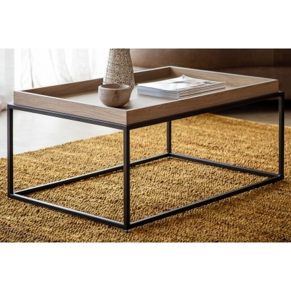 Gallery Direct Forden Wood & Metal Tray Coffee Table in Grey Gallery Direct Forden Wood & Metal Tray Coffee Table in Grey