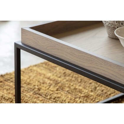 Gallery Direct Forden Wood & Metal Tray Coffee Table in Grey Gallery Direct Forden Wood & Metal Tray Coffee Table in Grey