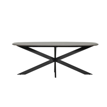 Sadie Industrial 200cm Dining Table in Smoke Finish Sadie Industrial 200cm Dining Table in Smoke Finish