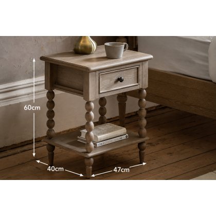 Gallery Direct Artisan Limewash Oak Bedside Table Gallery Direct Artisan Limewash Oak Bedside Table