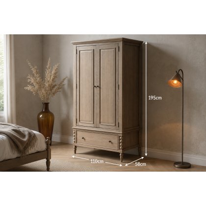 Gallery Direct Artisan Limewash Oak Wardrobe Gallery Direct Artisan Limewash Oak Wardrobe