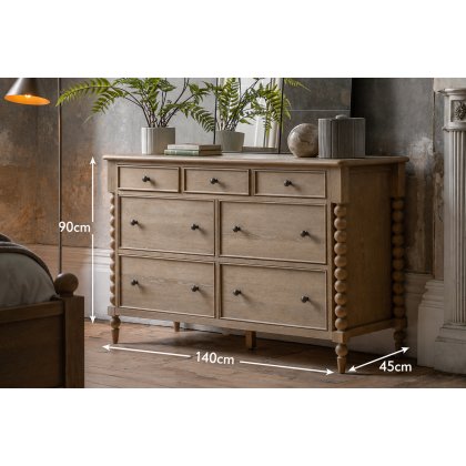 Gallery Direct Artisan Limewash Oak 7 Drawer Chest of Drawers Gallery Direct Artisan Limewash Oak 7 Drawer Chest of Drawers