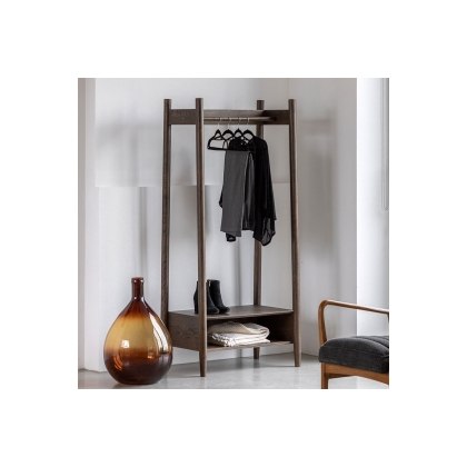 Gallery Direct Hatfield Smoked Oak Open Wardrobe Gallery Direct Hatfield Smoked Oak Open Wardrobe