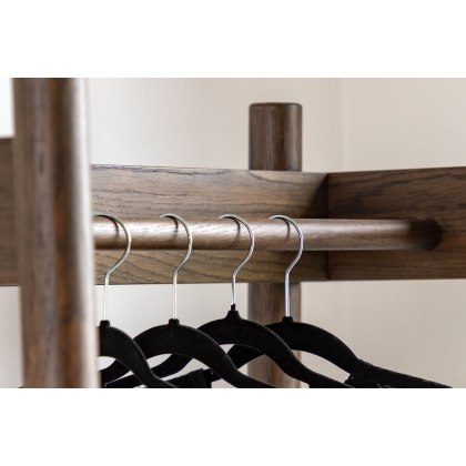 Gallery Direct Hatfield Smoked Oak Open Wardrobe Gallery Direct Hatfield Smoked Oak Open Wardrobe