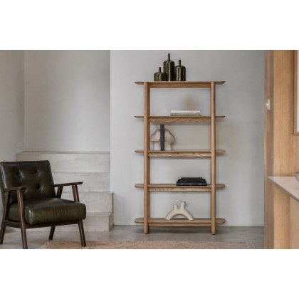 Gallery Direct Hatfield Natural Oak Tall Open Display Unit Gallery Direct Hatfield Natural Oak Tall Open Display Unit