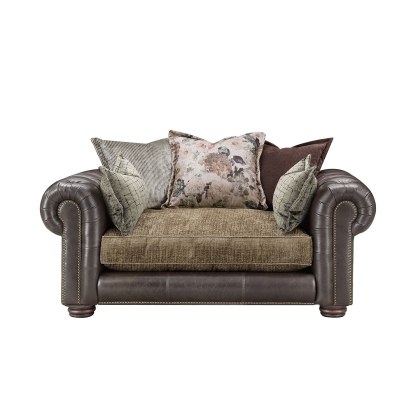 Atlantis Fabric & Leather Mix Pillow Back 1.5 Seater Sofa Atlantis Fabric & Leather Mix Pillow Back 1.5 Seater Sofa
