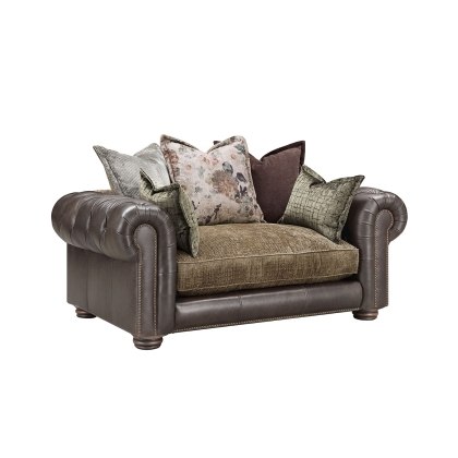 Atlantis Fabric & Leather Mix Pillow Back 1.5 Seater Sofa Atlantis Fabric & Leather Mix Pillow Back 1.5 Seater Sofa