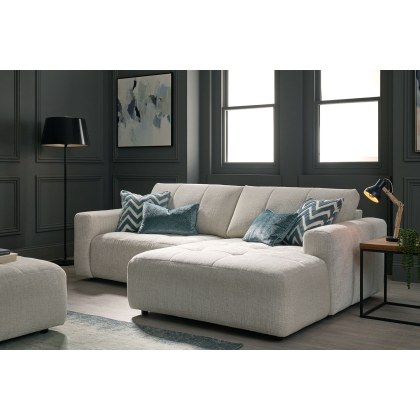 Opulent Fabric Modular Sofa with Chaise End Opulent Fabric Modular Sofa with Chaise End