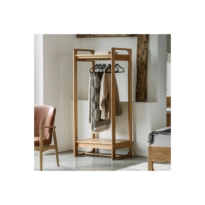Gallery Direct Craft Natural Oak Open Wardrobe Gallery Direct Craft Natural Oak Open Wardrobe