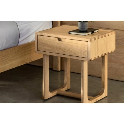 Gallery Direct Craft Natural Oak 1 Drawer Bedside Table Gallery Direct Craft Natural Oak 1 Drawer Bedside Table