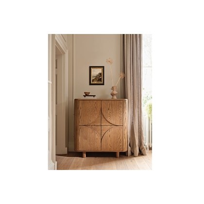 Austin Warm Oak Highboard Cabinet Austin Warm Oak Highboard Cabinet