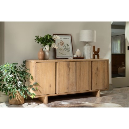 Flynn Natural Oak Wide Sideboard Flynn Natural Oak Wide Sideboard