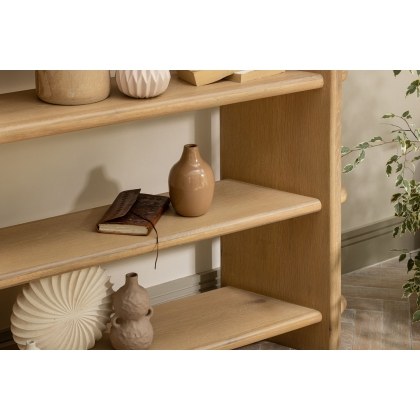 Flynn Natural Oak Open Display Bookcase Flynn Natural Oak Open Display Bookcase