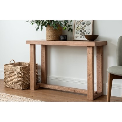 Oakley Reclaimed Wood Console Table in Rustic Buff Finish Oakley Reclaimed Wood Console Table in Rustic Buff Finish