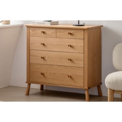 Gallery Direct Wycombe Oak 5 Drawer Chest of Drawers Gallery Direct Wycombe Oak 5 Drawer Chest of Drawers