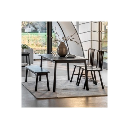 Gallery Direct Wycombe Black Oak Dining Table Gallery Direct Wycombe Black Oak Dining Table