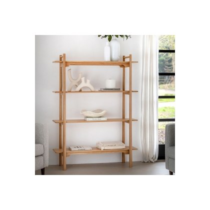 Gallery Direct Wycombe Oak Open Display Bookcase Gallery Direct Wycombe Oak Open Display Bookcase