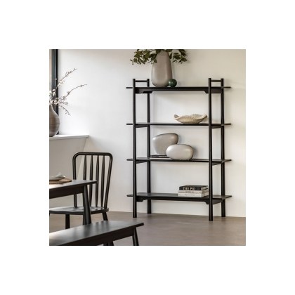 Gallery Direct Wycombe Black Oak Open Display Bookcase Gallery Direct Wycombe Black Oak Open Display Bookcase