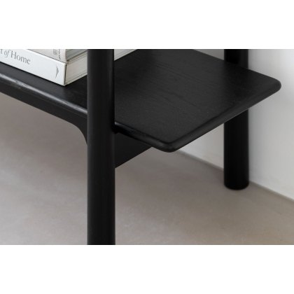 Gallery Direct Wycombe Black Oak Open Display Bookcase Gallery Direct Wycombe Black Oak Open Display Bookcase